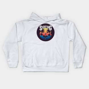 Surfing attitude Kids Hoodie